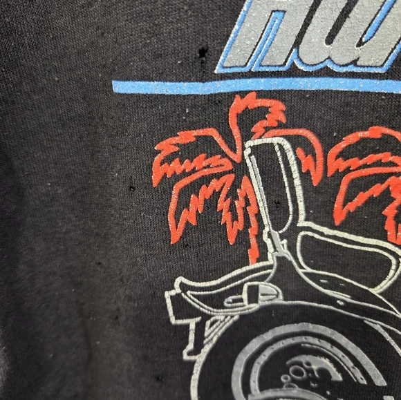 Vintage 1980s Daytona Beach Harley-Davidson Biker Tee Jerzees Tag MediumFLAWS- - Picture 3 of 7
